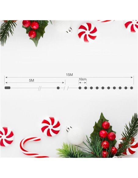 10M LED CLUSTER garland 1000 LEDs cold light