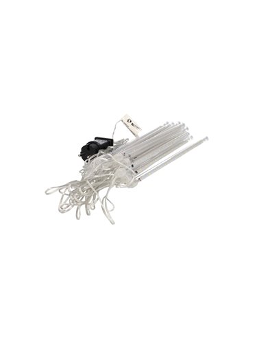 Cortina LED de efecto lluvia con 20 tiras y 8 funciones IP44 80x500cm