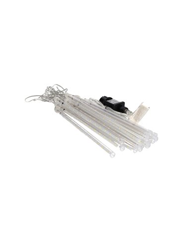 Cortina LED de efecto lluvia con 20 tiras y 8 funciones IP44 80x500cm