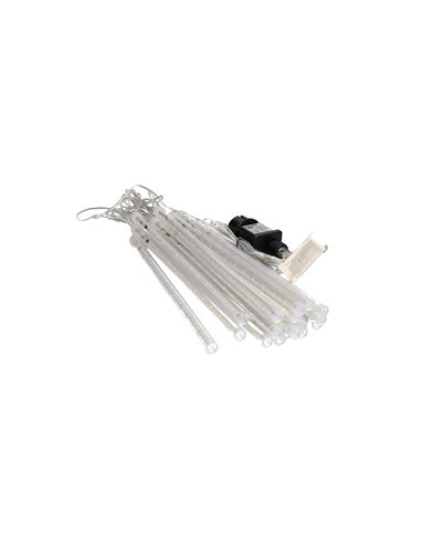 Cortina LED de efecto lluvia con 20 tiras y 8 funciones IP44 80x500cm