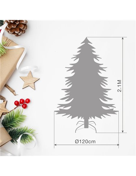 Lemper Flocked artificial Christmas tree 2.1M 988 tips