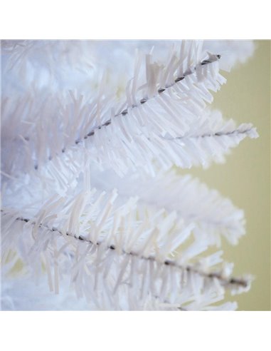 Árbol de Navidad artificial desmontable "Kelo" con efecto nieve Ø90x180cm fabricado en PVC color blanco (no iluminado) para inte
