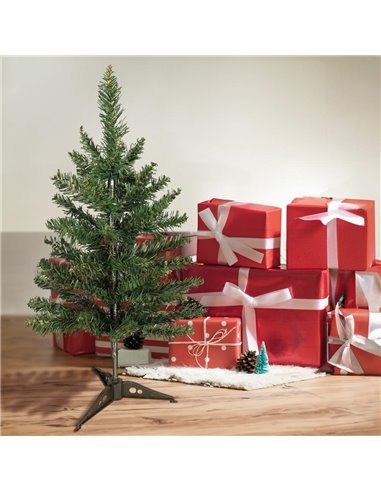 Árbol de Navidad artificial "Kelo" con efecto nieve Ø30x50cm fabricado en polietileno color verde (no iluminado) para interior y
