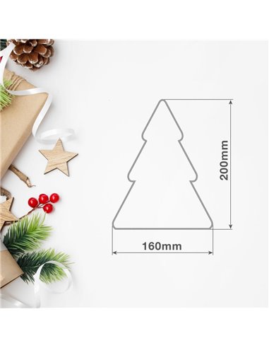 Árbol colgante LED DIP de Navidad para decoración de interior 3xLR03/AAA (0,23W 3000K) IP20 16x20cm con ventosa fabricada en plá