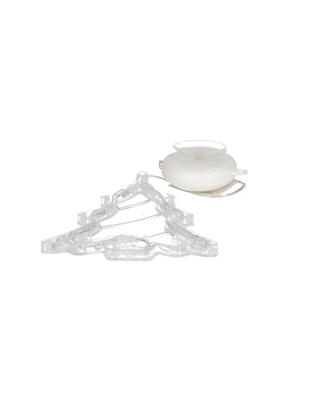 Árbol colgante LED DIP de Navidad para decoración de interior 3xLR03/AAA (0,23W 3000K) IP20 16x20cm con ventosa fabricada en plá