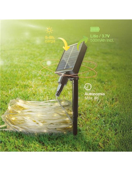 10M LED garland solar WARM LIGHT