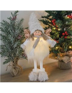 Ariel LED standing angel 42cm 2xCR2032 grey and white 2
