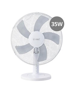 Ventilador de sobremesa/pared/techo "Macomia" con 2 modos y cable de 1,6m (35W hasta 1150RPM 230V) Ø31x48cm fabricado en plástic 2
