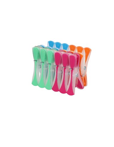 Pack of 24 Clothes pegs - Plastic