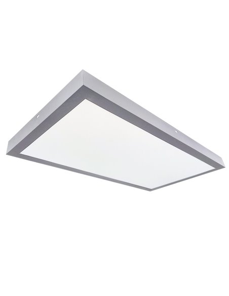 Panel LED de superficie "Kisongo" (40W 6000K 4400lm) IP20 1200x300x38mm fabricado en poliestireno y aluminio color níquel