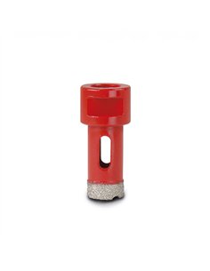 STAYER Corona diamantada Ø18mm con inserción de tipo M14 para corte multimaterial en seco color rojo
