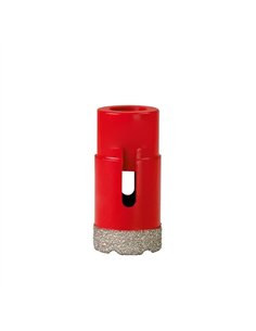 STAYER Corona diamantada Ø40mm con inserción de tipo M14 para corte multimaterial en seco color rojo