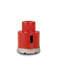 STAYER Corona diamantada Ø68mm con inserción de tipo M14 para corte multimaterial en seco color rojo
