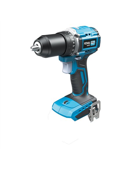 KOMA TOOLS Taladro atornillador 20V brushless “Pro Series” de 2 velocidades con luz de trabajo y 21 posiciones (batería no inclu