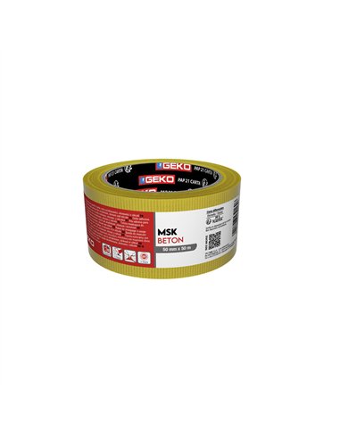 GEKO Cinta adhesiva “MSK Beton” para exterior y superficies rugosas adhesivo de alta calidad 50mm x 50m color transparente