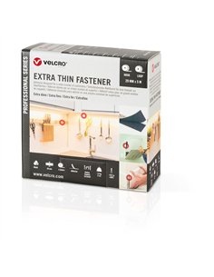 VELCRO® Cinta adhesiva extrafina de cierre 20mm x 5m color negro 2