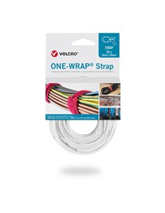 VELCRO® Brida “One-Wrap” 20x200mm color blanco (Pack de 25 unidades) 2