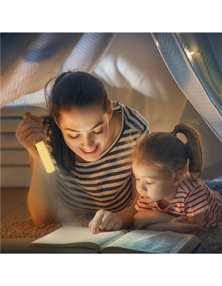 Lámpara LED de batería recargable de pared (1W 3000K 60lm) con sensor de movimiento IP20 Ø6,5cmx18cm color marrón y opal