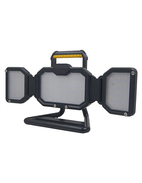 Foco LED de trabajo con 3 modos de luz (25W 4000K 2500lm) IP44 467x227x155mm color negro