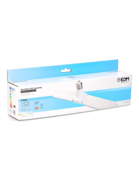 Bombilla LED de 48 leds E27 (15W 6500K 1521lm) IP20 355x63x86mm color blanco