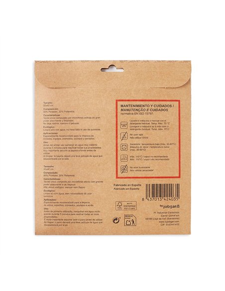 ECOLIMPIA Bayeta especial de microfibra para cocinas color naranja (50x40cm)