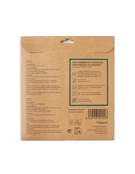 ECOLIMPIA Bayeta especial de microfibra para baños color azul (50x40cm)