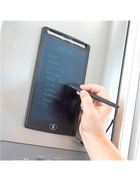 INNOVAGOODS Tablet LCD táctil para dibujar y escribir (CR2016 incluida) 145x225x5mm color negro (incluye bolígrafo digital)