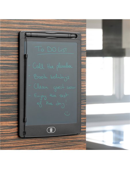 INNOVAGOODS Tablet LCD táctil para dibujar y escribir (CR2016 incluida) 145x225x5mm color negro (incluye bolígrafo digital)