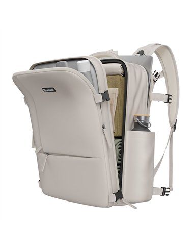 NUMADA Mochila impermeable de 20l “Explorer B40” multibolsillos + puerto USB color beige