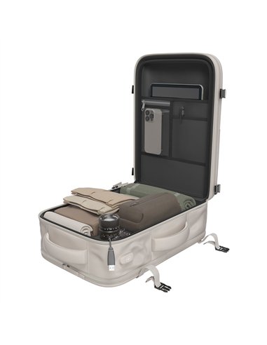 NUMADA Mochila impermeable de 20l “Explorer B40” multibolsillos + puerto USB color beige