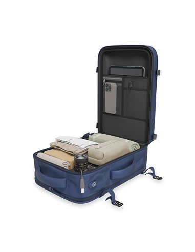 NUMADA Mochila impermeable de 20l “Explorer B40” multibolsillos + puerto USB color azul petróleo
