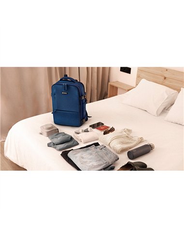 NUMADA Mochila impermeable de 20l “Explorer B40” multibolsillos + puerto USB color azul petróleo