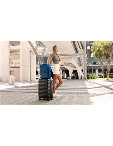 NUMADA Mochila impermeable de 20l “Explorer B40” multibolsillos + puerto USB color azul petróleo