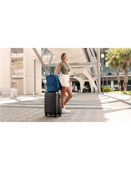 NUMADA Mochila impermeable de 20l “Explorer B40” multibolsillos + puerto USB color azul petróleo