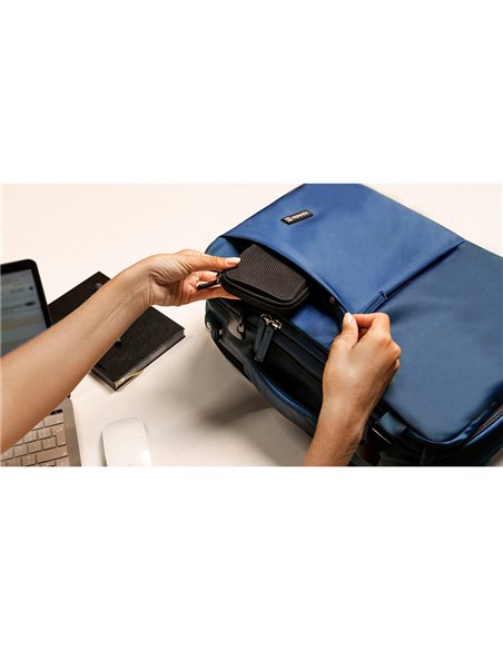 NUMADA Mochila impermeable de 20l “Explorer B40” multibolsillos + puerto USB color azul petróleo