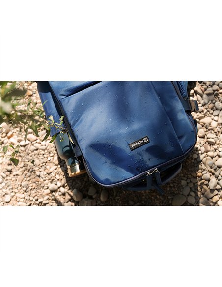 NUMADA Mochila impermeable de 20l “Explorer B40” multibolsillos + puerto USB color azul petróleo