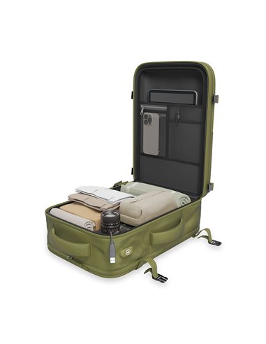 NUMADA Mochila impermeable de 20l “Explorer B40” multibolsillos + puerto USB color verde militar