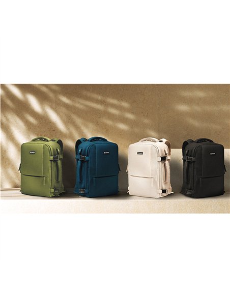 NUMADA Mochila impermeable de 20l “Explorer B40” multibolsillos + puerto USB color verde militar