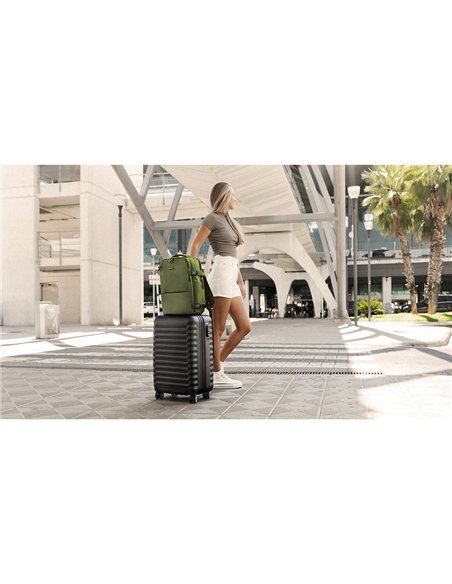 NUMADA Mochila impermeable de 20l “Explorer B40” multibolsillos + puerto USB color verde militar