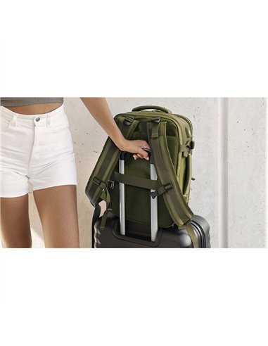 NUMADA Mochila impermeable de 20l “Explorer B40” multibolsillos + puerto USB color verde militar