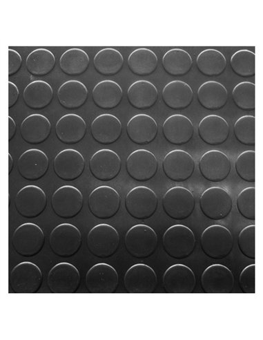 EXMA Alfombra de suelo fabricada en caucho/goma 1x10m de 3mm de grosor para uso doméstico o profesional color negro
