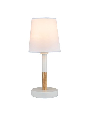 Lámpara de mesa E14 (40W máximo 230V) IP20 Ø13x32cm color blanco