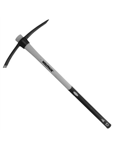 Picachón de acero forjado con mango de fibra vidrio engomada color gris y negro 1500g