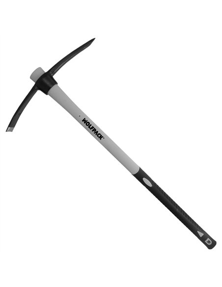 Picachón de acero forjado con mango de fibra vidrio engomada color gris y negro 1500g