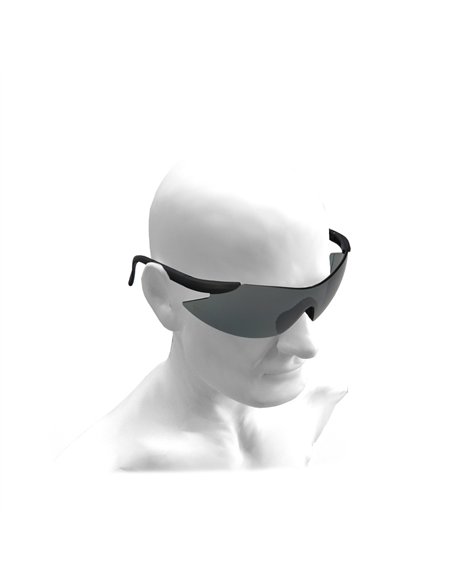 Gafas de protección EN166 ventiladas con patillas ajustables color negro