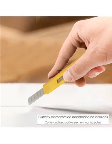 Hoja Cutter 9 mm. (Estuche 10 Piezas) Acero al Carbono.