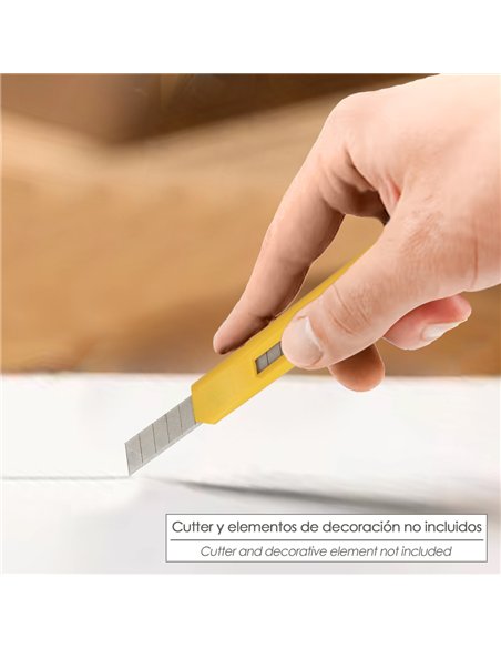 Hoja Cutter 9 mm. (Estuche 10 Piezas) Acero al Carbono.