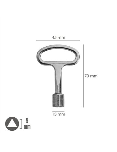 Llave Cierre Triangulo 193 9 mm.