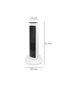 Calefactor Ceramico PTC Torre Efecto Llama 2000 Watt. Oscilante. Termoventilador Electrico 2