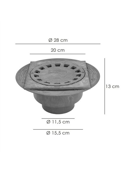 Caldereta Sifonica Pvc 200x200 / 90-110 Mm